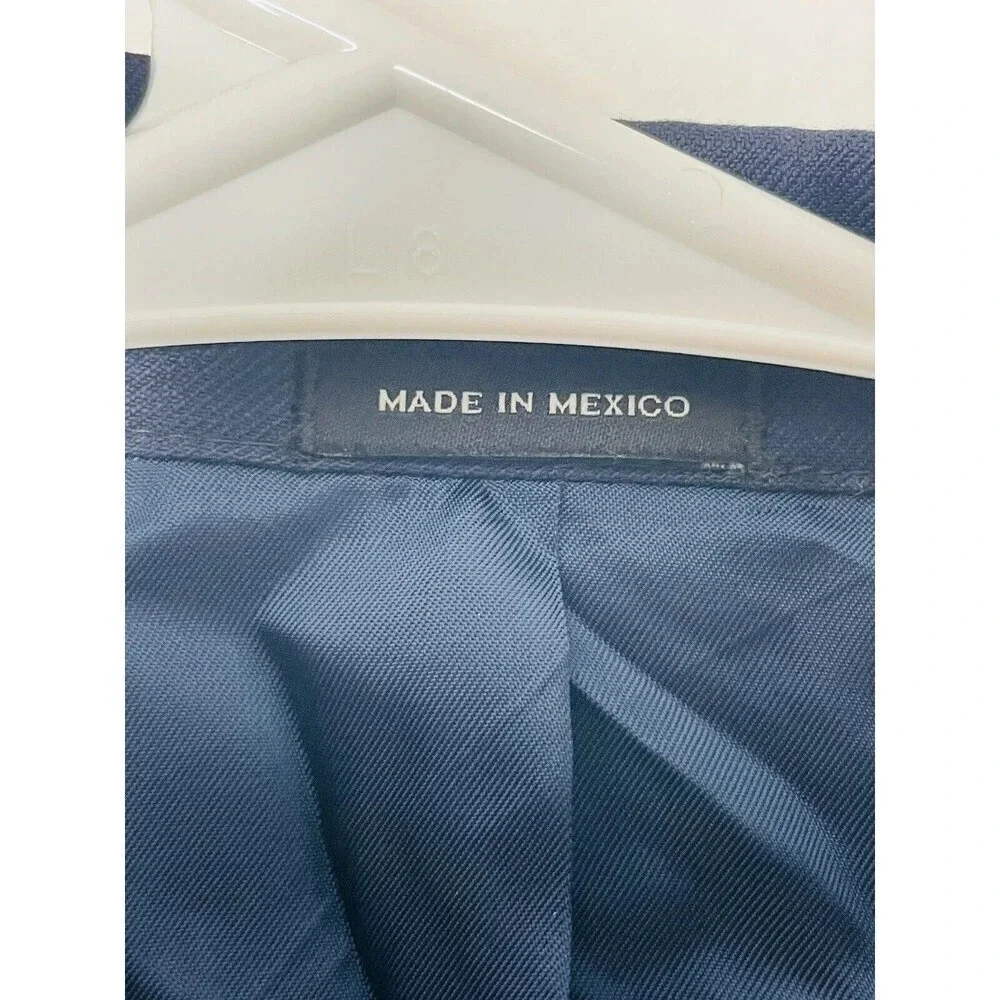 Joe Joseph Abboud 100% Wool Suit Jacket Balzer Men Sz 37 Long Navy Blue Business